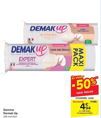 Carrefour Gamma demak up aanbieding