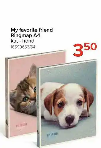Euroshop My Favorite Friend Ringmap A4 Kat-hond aanbieding