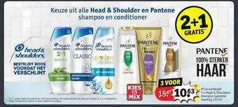 Kruidvat 2+1 Gratis Keuze Uit Alle Head & Shoulder En Pantene Shampoo En Conditioner aanbieding
