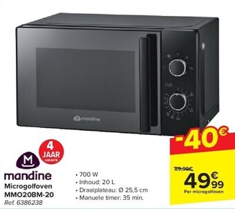 Carrefour Microgolfoven mmo20bm-20 aanbieding