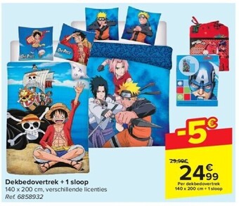 Carrefour Dekbedovertrek + 1 sloop aanbieding