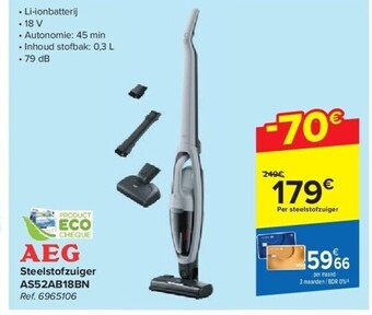 Carrefour Steelstofzuiger as52ab18bn aanbieding