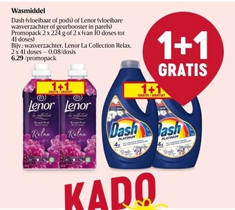 Delhaize Wasmiddel Dash of Lenor aanbieding
