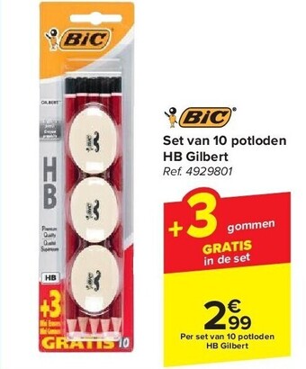 Carrefour Set van 10 potloden hb gilbert aanbieding