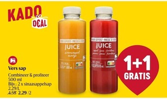 Delhaize Vers sap 500 ml aanbieding