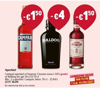 Delhaize Aperitief aanbieding