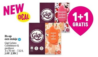 Delhaize IJs op een stokje Gigi Gelato aanbieding