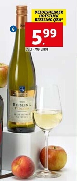 Lidl Deidesheimer hofstück riesling qba aanbieding