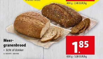 Lidl Meergranenbrood aanbieding