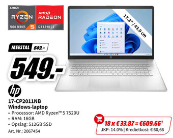 hp 17-CP2011NB Windows-laptop