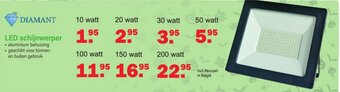 DIAMANT LED schijnwerper 10 watt