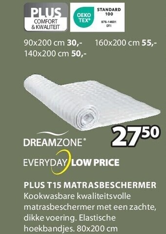 Jysk Plus t15 matrasbeschermer aanbieding