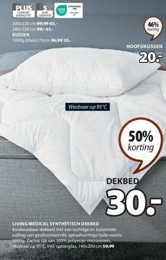 Jysk Living medical synthetisch dekbed aanbieding