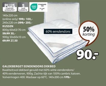 Jysk Galdeberget eendendons dekbed aanbieding