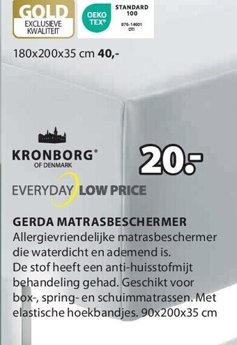 Jysk Gerda matrasbeschermer aanbieding