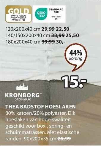 Jysk Thea badstof hoeslaken aanbieding