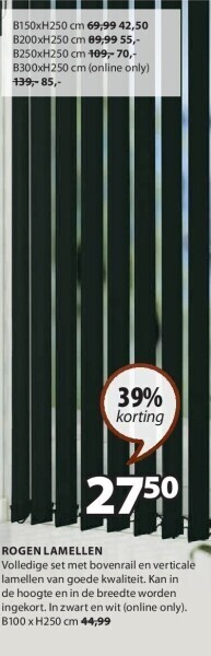 Jysk Rogen lamellen aanbieding