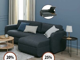 Jysk Bedbank met chaise longue aanbieding