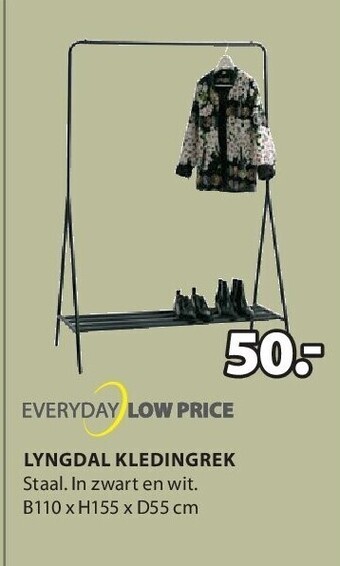 Jysk Lyngdal kledingrek aanbieding