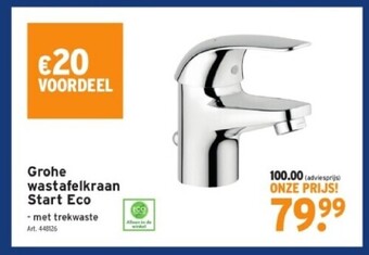 GAMMA Grohe wastafelkraan start eco aanbieding