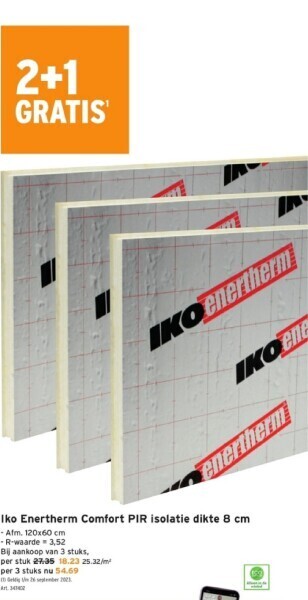 GAMMA Iko enertherm comfort pir isolatie dikte 8 cm aanbieding