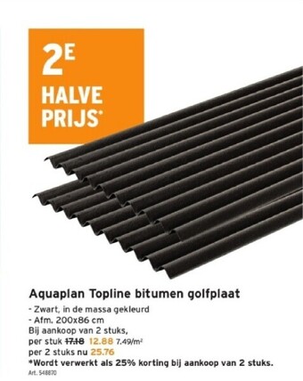 GAMMA Aquaplan topline bitumen golfplaat aanbieding