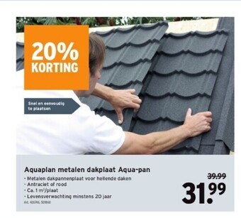 GAMMA Aquaplan metalen dakplaat aqua-pan aanbieding