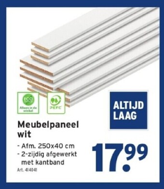 GAMMA Meubelpaneel wit aanbieding