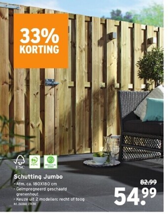 GAMMA Schutting jumbo aanbieding