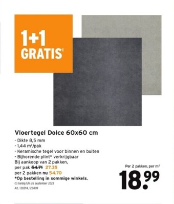 GAMMA Vloertegel dolce 60x60 cm aanbieding
