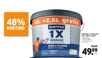 Gamma 1x dekkend 10l +25% gratis