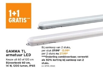 GAMMA Gamma tl armatur led aanbieding