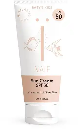 Bol.com Naïf zonnebrandcrème - baby en kids - spf 50 - 200ml - met natuurlijke ingrediënten aanbieding