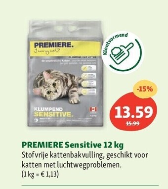 Maxi Zoo Premiere sensitive 12 kg aanbieding