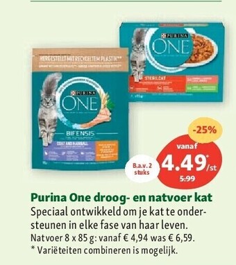 Maxi Zoo Purina one droog- en natvoer kat aanbieding