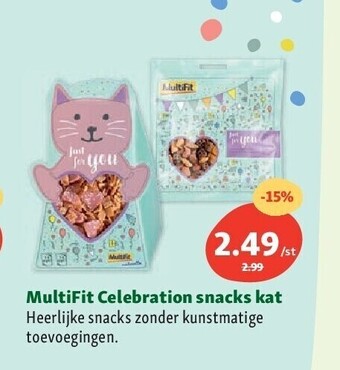 Maxi Zoo Multifit celebration snacks kat aanbieding