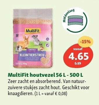 Maxi Zoo Multifit houtvezel 56 l - 500 l aanbieding