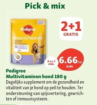 Maxi Zoo Pedigree multivitaminen hond 180 g aanbieding