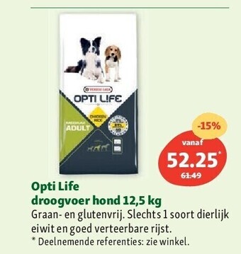 Maxi Zoo Opti life droogvoer hond 12,5 kg aanbieding