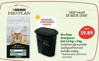 Maxi Zoo Pro plan droogvoer kat 1,4 kg > 3 kg aanbieding