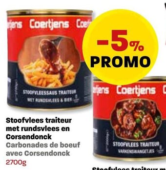 Stoofvlees traiteur met rundsvlees en Corsendonck 2700g