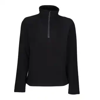 Decathlon Heren eerlijk gemaakt gerecycleerde half rits fleece (zwart) aanbieding