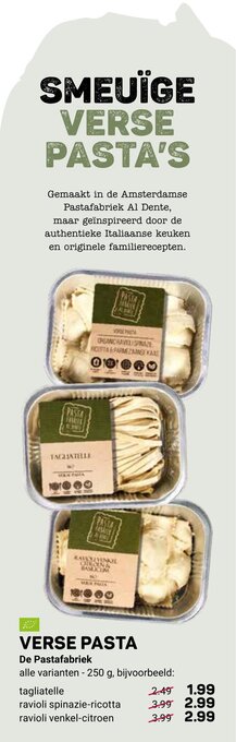 Ekoplaza Verse Pasta De Pastafabriek aanbieding