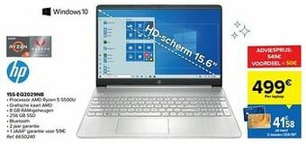 Carrefour Hp 15s-eq2029nb aanbieding