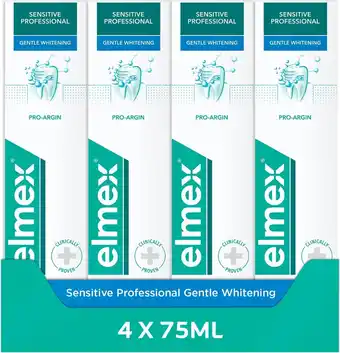 Bol.com Elmex sensitive professional gentle whitening tandpasta 4 x 75ml - voor gevoelige tanden - voordeelverpakking aanbieding