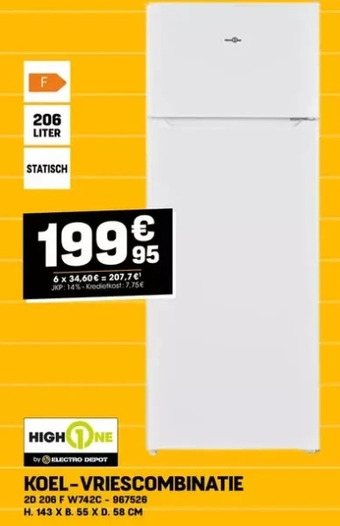 Electro Depot Koel-vriescombinatie aanbieding