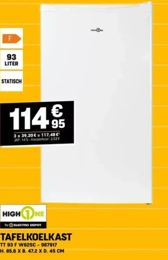 Electro Depot Tafelkoelkast aanbieding