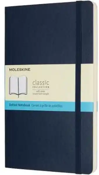 Moleskine classic notitieboek - large - softcover - gestippeld - saffier blauw