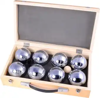 Longfield games jeu de boule 8 ballen - in houten koffer