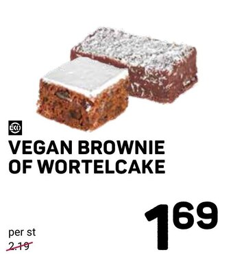 Ekoplaza Vegan Brownie of Wortelcake aanbieding